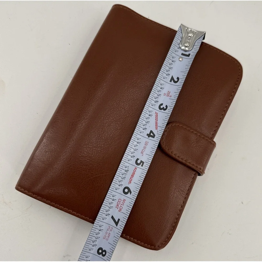 Vtg Diary Planner Binder Notebook, Reusable Leather Journal Weekly Monthly NOS